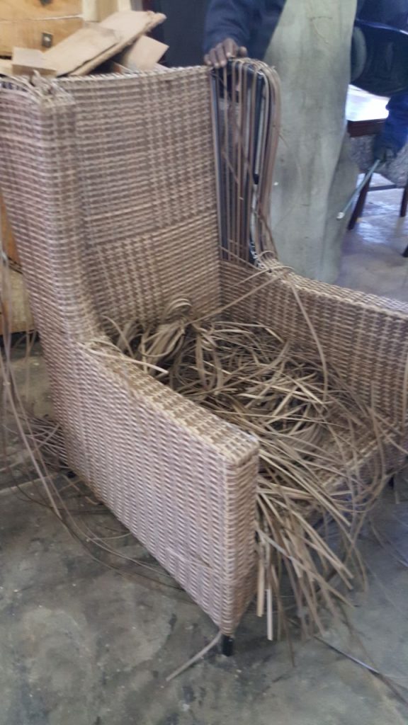 All weather outdoor designer chair.