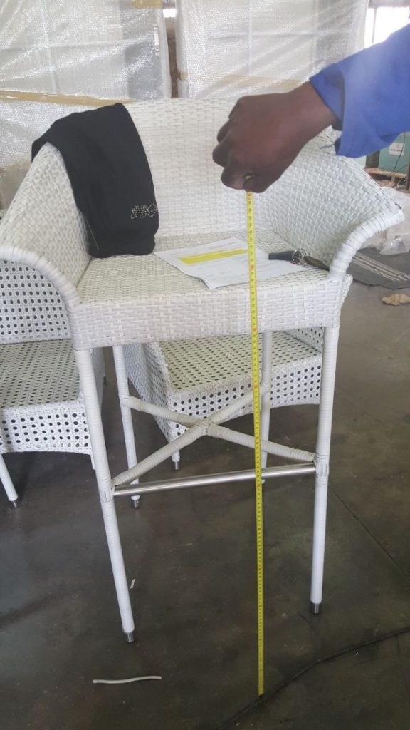 All weather outdoor bar stool.