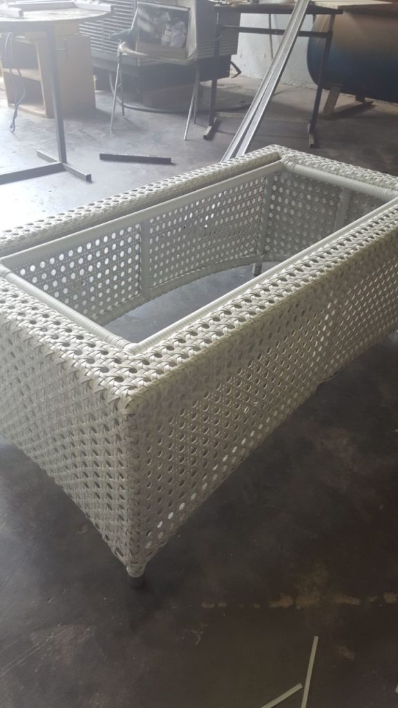 Special weaved coffee table.